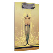 アールヌーボーフローラチューリップピンク金ゴールドエレガントフリーズ クリップボード (右)