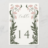 アールヌーボーフローラテーブル番号 プログラム (裏面)