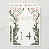 アールヌーボーフローラテーブル番号 プログラム (正面/裏面)