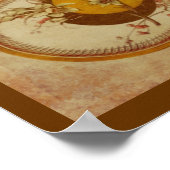 アールヌーボーフローラデザイン高齢者 ポスター (角)