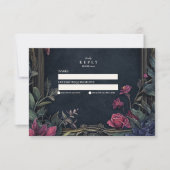 アールヌーボーフローラハロウィン結婚ズ 出欠カード (正面)