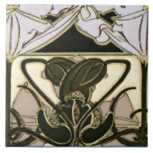 アールヌーボーフローラフリーズバイミュシャ タイル (正面)