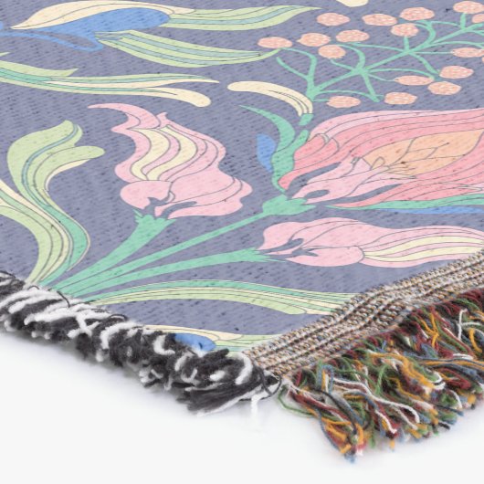 アールヌーボーフローラブランケット スローブランケット (コーナー)