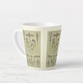 アールヌーボーフローラヘアピンアントンセダービクトリアンダー カフェラテマグ (左アングル)