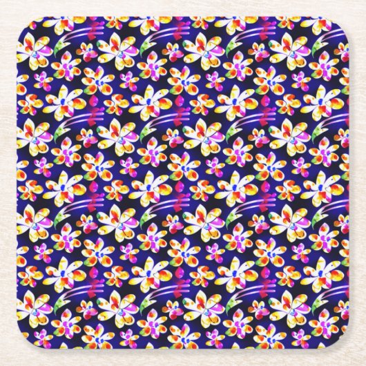 アールヌーボーフローラボホウォータールコロ スクエアペーパーコースター (正面)