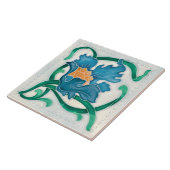 アールヌーボーフローラマジョリカフェイクレリーフ、 浮き彫り タイル (側面)