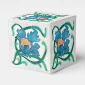 アールヌーボーフローラマジョリカフェイクレリーフ、 浮き彫り フェイバーボックス (正面サイド)