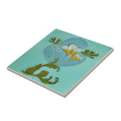 アールヌーボーフローラマルキンレプロ1900フェイクレリーフ、 浮き彫り タイル (側面)