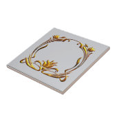 アールヌーボーフローラモチアセラミック タイル (側面)