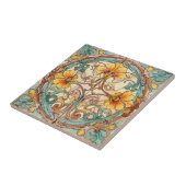 アールヌーボーフローラモチーフ タイル (側面)