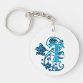 アールヌーボーフローラモノグラムT キーホルダー (正面)