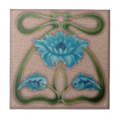 アールヌーボーフローラリボンアンティークの再現 タイル (正面)