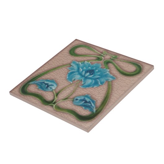 アールヌーボーフローラリボンアンティークの再現 タイル (側面)