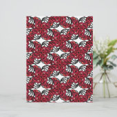 アールヌーボーフローラレッドとブラックバラつる植物デザイン (スタンド正面)