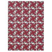 アールヌーボーフローラレッドとブラックバラつる植物デザイン クリップボード (裏面)