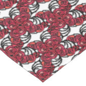 アールヌーボーフローラレッドとブラックバラつる植物デザイン テーブルクロス (アングル)