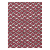 アールヌーボーフローラレッドとブラックバラつる植物デザイン テーブルクロス (正面)