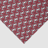 アールヌーボーフローラレッドとブラックバラつる植物デザイン 薄葉紙 (詳細)