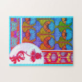 アールヌーボーフローラヴィンテージ花繊維ヴェルヌエ ジグソーパズル (横)