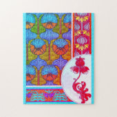 アールヌーボーフローラヴィンテージ花繊維ヴェルヌエ ジグソーパズル (縦)