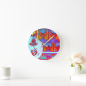 アールヌーボーフローラヴィンテージ ビクトリアン花 ラウンド壁時計 (ホーム)