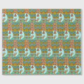 アールヌーボーフローラヴィンテージ ビクトリアン花 ラッピングペーパー (フラット)