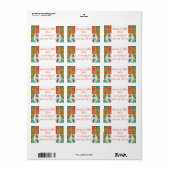 アールヌーボーフローラヴィンテージ ビクトリアン花 ラベル (フルシート)