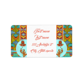 アールヌーボーフローラヴィンテージ ビクトリアン花 ラベル