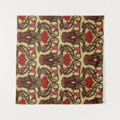 アールヌーボーフローラ壁紙 タペストリー (正面(横))