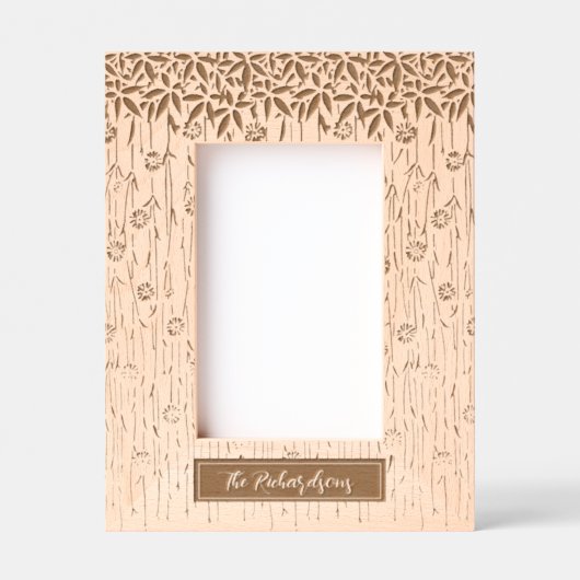 アールヌーボーフローラ家 レーザー彫刻フレーム (正面)