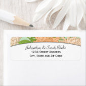 アールヌーボーフローラ差出人住所ラベル ラベル (インサイチュ)