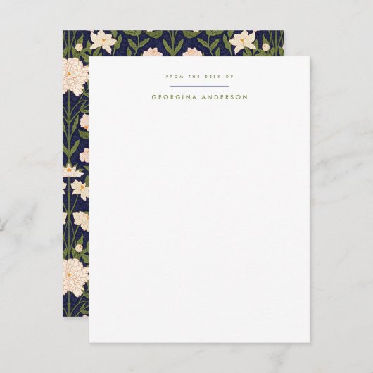 アールヌーボーフローラ文房具 ノートカード (正面/裏面)