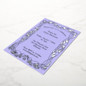 アールヌーボーフローラ枠の招待状 箔招待状 (回転した状態)