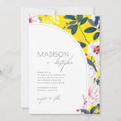 アールヌーボーフローラ結婚式招待状 招待状 (正面)