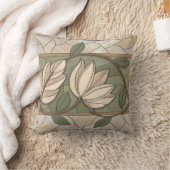 アールヌーボーフローラ縁どオーナメント クッション (ブランケット)