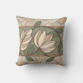 アールヌーボーフローラ縁どオーナメント クッション (正面)