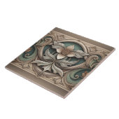 アールヌーボーフローラ縁どオーナメント タイル (側面)