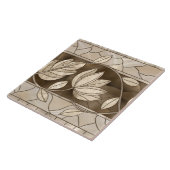 アールヌーボーフローラ縁どオーナメント タイル (側面)