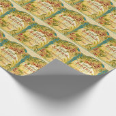 アールヌーボーフローラ美しいローション・シベリア・ラベル ラッピングペーパー (角)