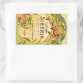 アールヌーボーフローラ美しいローション・シベリア・ラベル 長方形シール (バッグ)