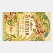 アールヌーボーフローラ美しいローション・シベリア・ラベル 長方形シール (正面)