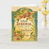 アールヌーボーフローラ美しい広告票 カード (黄色い花)