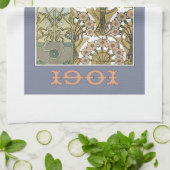 アールヌーボーフローラ芸術的ビクトリアンヴィンテージ キッチンタオル (折り畳み)