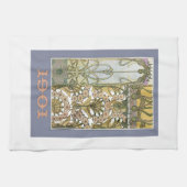 アールヌーボーフローラ芸術的ビクトリアンヴィンテージ キッチンタオル (横)