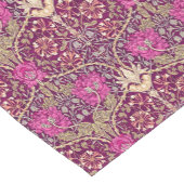 アールヌーボーフローラ、プラム、ベージュ、深い紫 ショートテーブルランナー (コーナー)