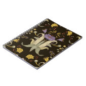 アールヌーボーフローラ:ヴィンテージパターン ノートブック (左側)