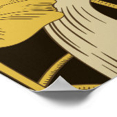 アールヌーボーフローラ:ヴィンテージパターン ポスター (角)