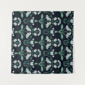 アールヌーボーフローラ、抽象芸術シームレスなパターン。 タペストリー (正面(横))