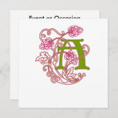 アールヌーボーフローラA 招待状 (正面/裏面)