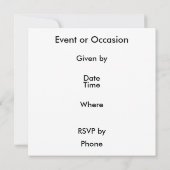 アールヌーボーフローラA 招待状 (裏面)